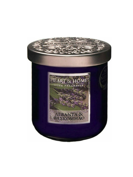Heart & Home Aromatic Soy Candle In Jar With Lavender & Sage Perfume 320gr