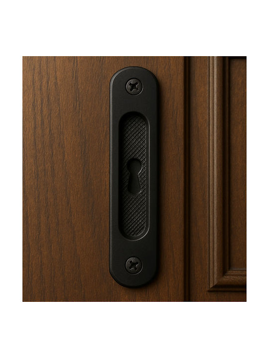 Finetto Türgriff mit Schlüsselloch Schwarz 102-1139#BLACK