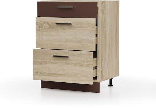 Alina Comodă de Bucătărie de Podea Sonoma-Mokka 60x44.5x85buc