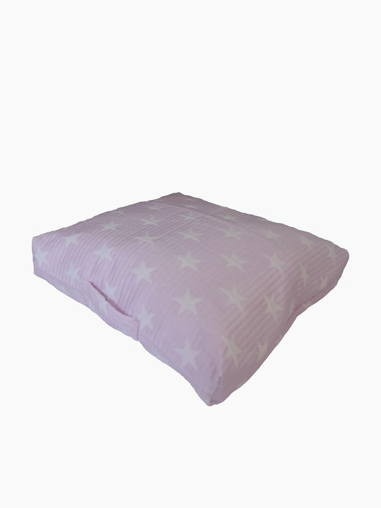 Μαξιλάρα Δαπέδου Παιδική Box Zakar Star Ροζ 50x50x10 Φερμουάρ