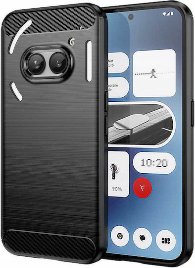 Spacecase Carbon Rückseite Umschlag Silikon Schwarz (Nothing Phone 2a / 2a Plus)