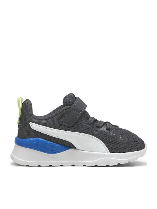 Anzarun Lite Ac Kids Sports Shoes Running with Hoop & Loop Closure Gray