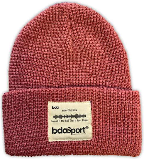 Beanie Unisex Σκούφος Πλεκτός σε Κόκκινο χρώμα