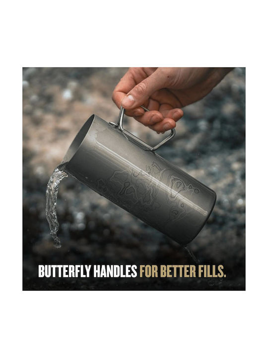Geopress Ti Purifier Purifier Παγούρι Πλαστικό με Στόμιο και Φίλτρο 710.4ml Μαύρο