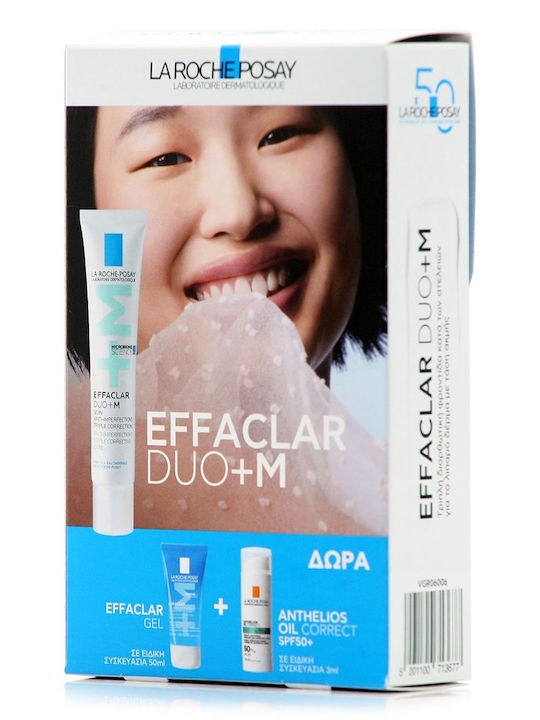 La Roche Posay Effaclar DUO+M Σετ Περιποίησης για Ενυδάτωση & Κατά της Ακμής 3τμχ