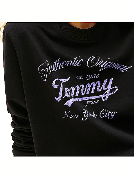Essential Logo Long Women's Sweatshirt Black - Purple