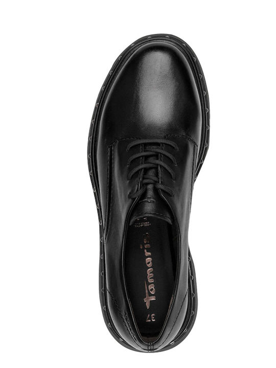 Women's Synthetic Leather Oxford Shoes Black