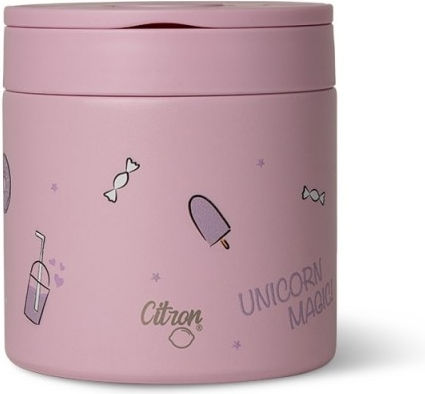 Unicorn Παιδικό Δοχείο Φαγητού από Σιλικόνη 0.35lt Ισοθερμικό Κίτρινο