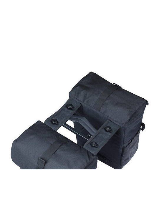 Basil Double Bicycle Rack Bag Black