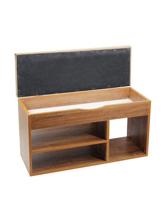 Entry Furniture with Shoe Rack & Bench Walnut 80x31x46cm