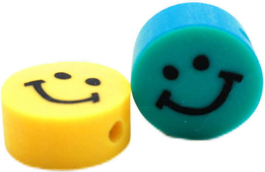 Fimo Beads Face Shapes Multicolour 10mm 10pcs