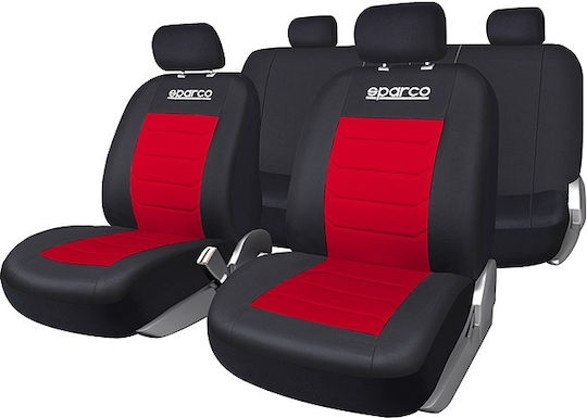 Sparco Σετ Πλατοκαθίσματα Αυτοκινήτου 9τμχ Κόκκινα