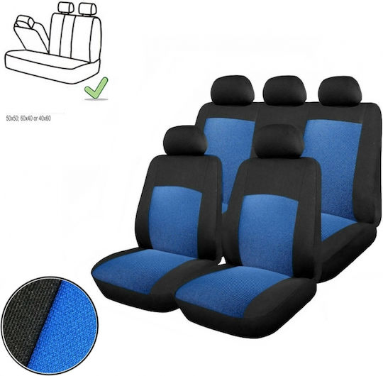 Set Huse Auto 9buc Poliester Gri