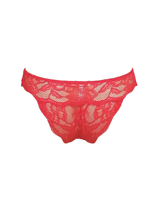 Γυναικεία Slip 3Pack με Δαντέλα Κοραλί