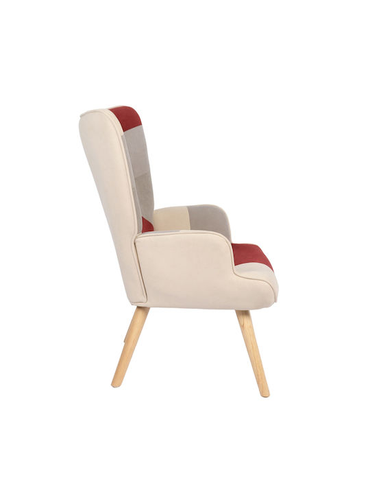 Briar Bergère Bordeaux/Grey Patchwork 73x69x96cm