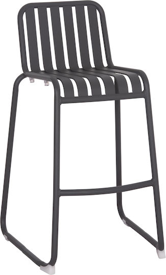 Hocker Bar mit Rückenlehne Metall Rachel Gray