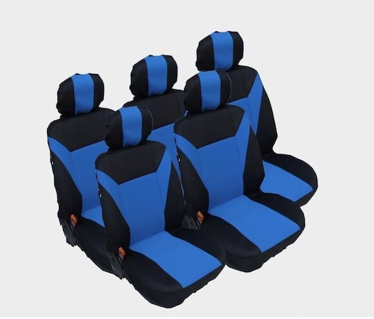 Set Spătare Auto 5buc Albastru / Roșu