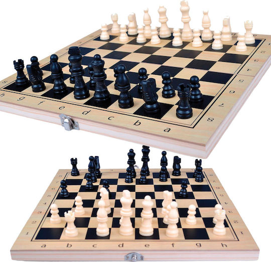 Wooden Checkers & Dice Set for Backgammon Brown / Black