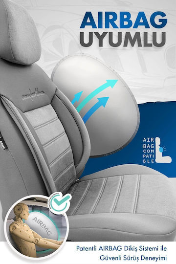 Luxury Velour Upholstery Orthopedic Covers Front Rear Seats