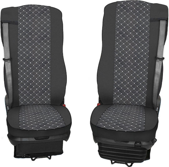 1+1 Sitzbezüge Daf 106 Euro 6 2015-2021 Lkw Textil + Leder Rand