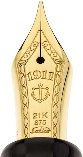 Sailor Fountain Pen Medium Black With Black Ink