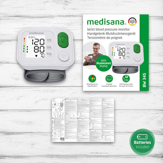 Medisana Bw 345 Wrist Blood Pressure Monitor