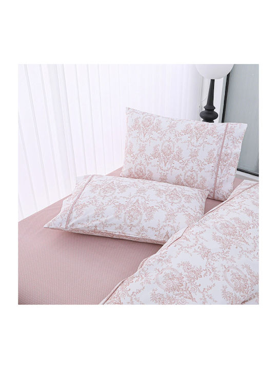 Liolios Home Chantai Σετ Σεντόνια Υπέρδιπλα 245x270εκ. Pink (4τμχ)