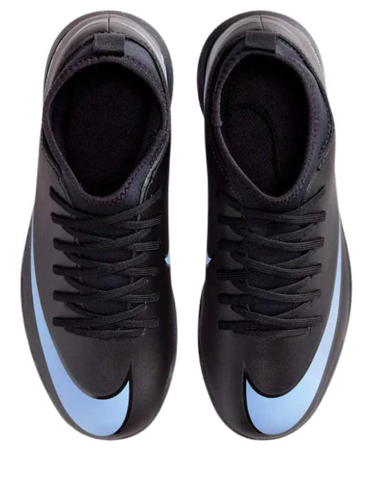 Mercurial Superfly 10 Club Kids Turf Soccer Shoes with Sock Black