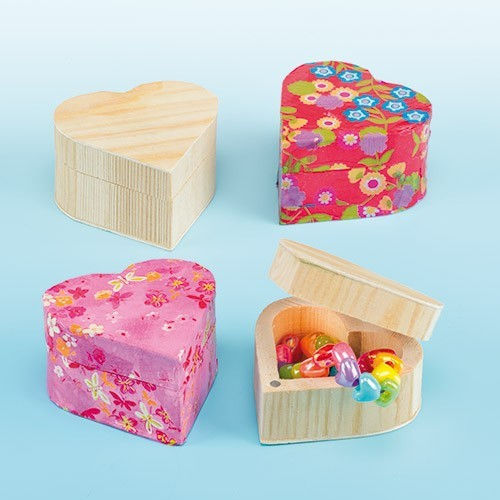 Baker Ross Cutie Din Lemn Pentru Cadou 6.5x3.5cm (Culori Diverse)