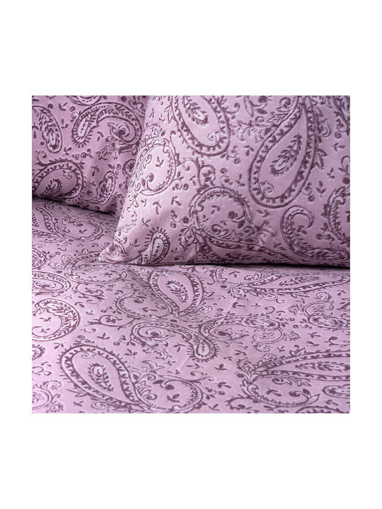 Beauty Home Art 12257 Pillowcase Set with Envelope Cover Lila 52x72cm.