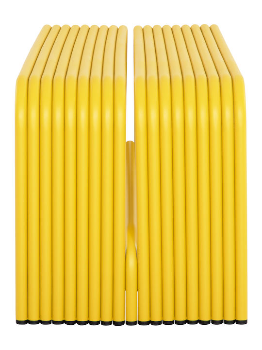 Intrepid Outdoor Metal Yellow Bench 105.5x38x42cm