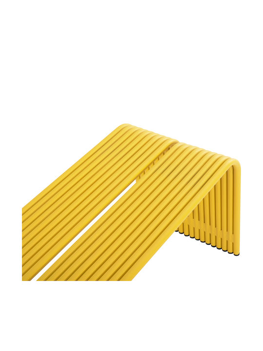Intrepid Outdoor Metal Yellow Bench 105.5x38x42cm