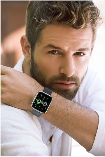 TrendFIT Aluminium Smartwatch mit Pulsmesser (Silber)