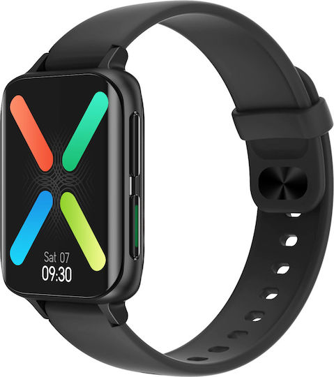 FiT Cloud Pro Aluminium 44mm Smartwatch με Παλμογράφο (Μαύρο)