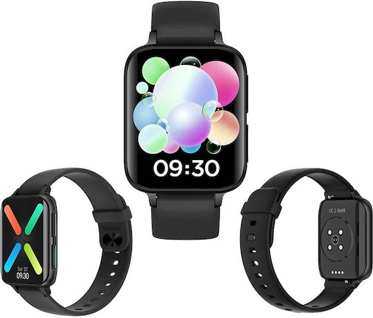 FiT Cloud Pro Aluminium 44mm Smartwatch με Παλμογράφο (Μαύρο)