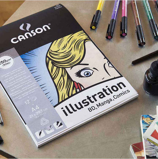 Canson Sketch Pad Illustration Μπλοκ Εικονογράφισης A3 29.7x42cm A3 29.7x42cm