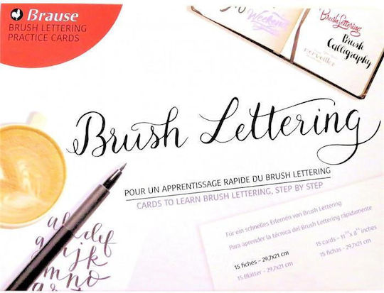 Brause - Pack Of 15 Brush Lettering Learning Sheets A4197b