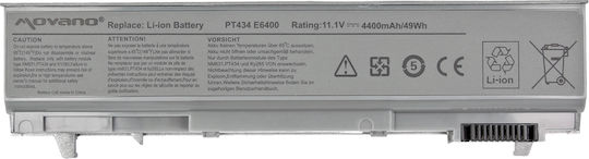 Movano Laptop-Batterie Dell Latitude E6400 Notebook 10.8V-11.1V 4400 mAh