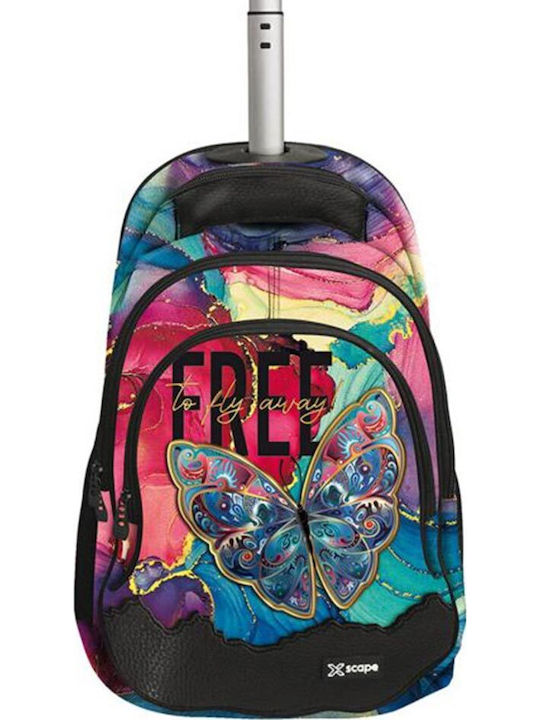 Graffiti School Bag Trolley Elementary, Elementary Multicolour with Water Bottle Holder