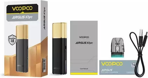 Voopoo Argus Pod-Bausatz 3ml mit eingebauter Batterie 1350mAh Black & Gold