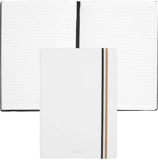 Boss Iconic Notebook A5 with Blank Pages White