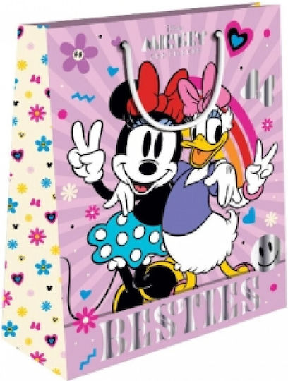 Diakakis Paper Bag for Gift with Theme "Mickey" Multicolored 18x23x11cm.