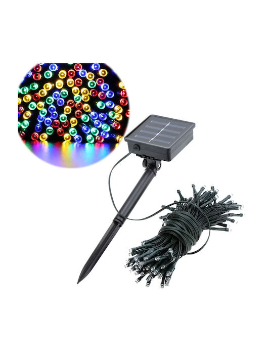 100 Λαμπάκια LED 10μ. RGB Ηλιακά σε Σειρά
