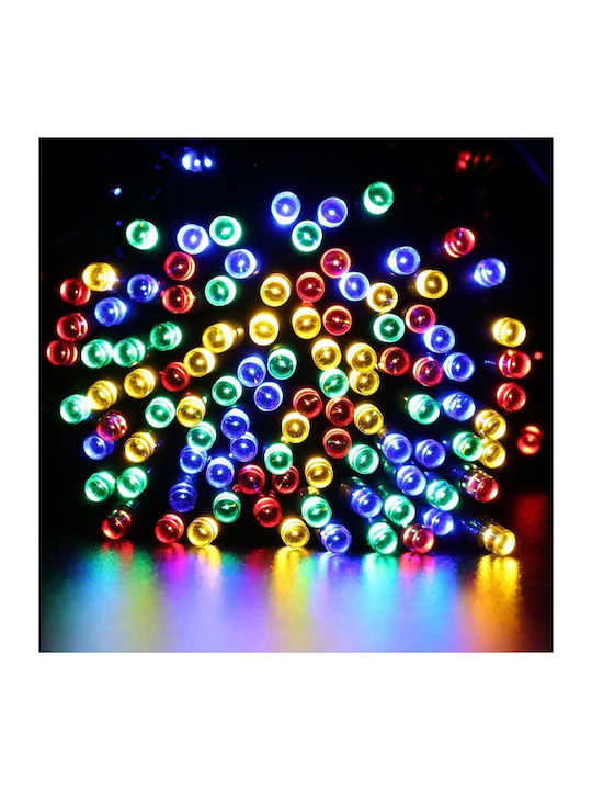 100 Λαμπάκια LED 10μ. RGB Ηλιακά σε Σειρά