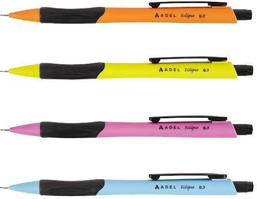 Adel Eclipse Μηχανικό Μολύβι 0.7mm με Γόμα Κατάλληλο για Σχέδιο (Διάφορα Χρώματα)