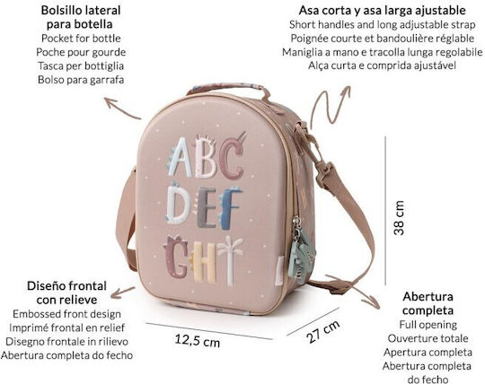 Tutete School Insulated Hand Lunch Bag Multicolour 18 x 12 x 10.5cm