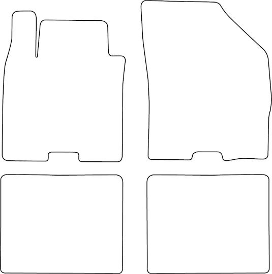Set Veloursmatten Passend Für Suzuki Baleno 2015 Schwarzes Kanten