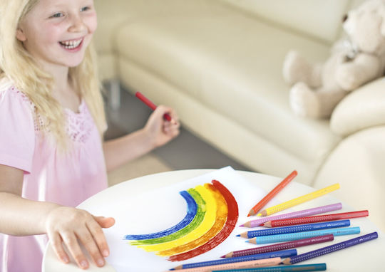 Faber-Castell Jumbo Grip colored pencils Colored Pencil Set + Gift Sharpener Package of 1 packages