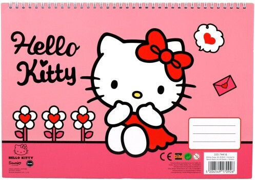 Drawing Pad 23x33 cm 40 Sheets Stickers Hello Kitty Sweetheart #335-74416