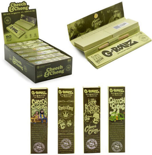 G-Rollz Cigarette Rolling Papers Slim King Size with Cone Tips 50 sheets 1pcs